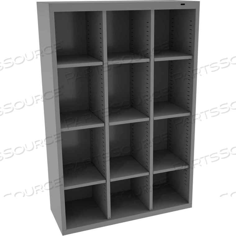 OEM#: CC-52-MGY12 DOOR WELDED CUBBY LOCKER, 34-1/2WX13-1/2DX52H, MEDIUM GRAY, ASSEMBLED by Tennsco Corp.