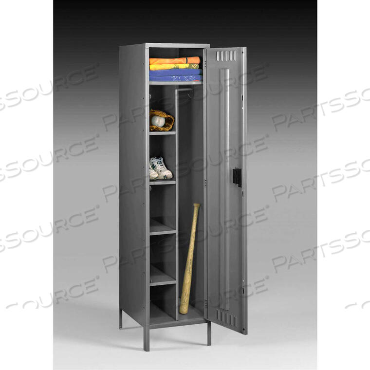 OEM#: CMS-242172-1-MGYWELDED COMBINATION LOCKER WITH LEGS, 24WX21DX72H, MEDIUM GRAY, ASSEMBLED by Tennsco Corp.