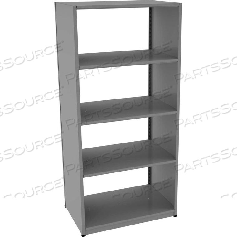 OEM#: CS247636-MGYCAPSTONE BOLTLESS SHELVING, STARTER UNIT, 36W X 24D X 76H, 5 SHELVES, MEDIUM GREY by Tennsco Corp.