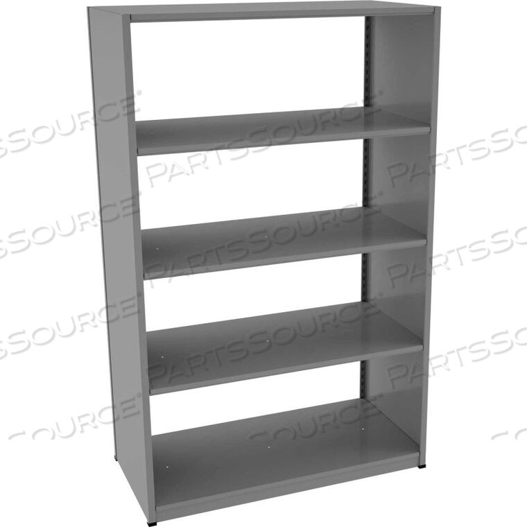 OEM#: CS247648-MGYCAPSTONE BOLTLESS SHELVING, STARTER UNIT, 48W X 24D X 76H, 5 SHELVES, MEDIUM GREY by Tennsco Corp.