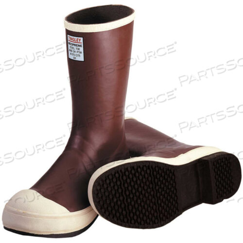 MB924B NEOPRENE STEEL TOE SNUGLEG BOOTS, BRICK RED/BROWN, SIZE 13