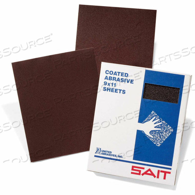 OEM#: 84909DA-F SANDING SHEETS 9 X 11 DAF 50 GRIT ALUMINUM OXIDE by United Abrasives-Sait