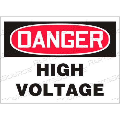 OEM#: LELC248VSPDANGER HIGH VOLTAGE LABEL, 5W X 3-1/2H, ADHESIVE VINYL, 5/PACK by Accuform Manufacturing, Inc.