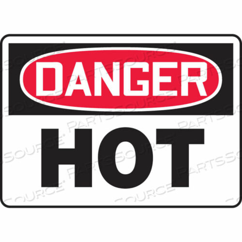 OEM#: MCPG019VSDANGER SIGN, HOT, 10W X 7H, ADHESIVE VINYL by Accuform Manufacturing, Inc.