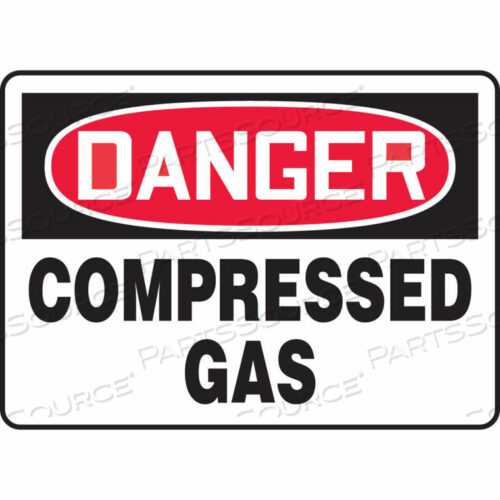 OEM#: MCPG104VPDANGER SIGN, COMPRESSED GAS, 14W X 10H, PLASTIC by Accuform Manufacturing, Inc.