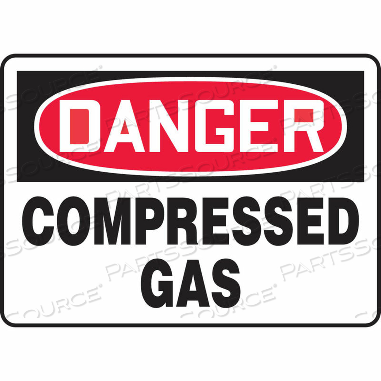 OEM#: MCPG104VPDANGER SIGN, COMPRESSED GAS, 14W X 10H, PLASTIC by Accuform Manufacturing, Inc.
