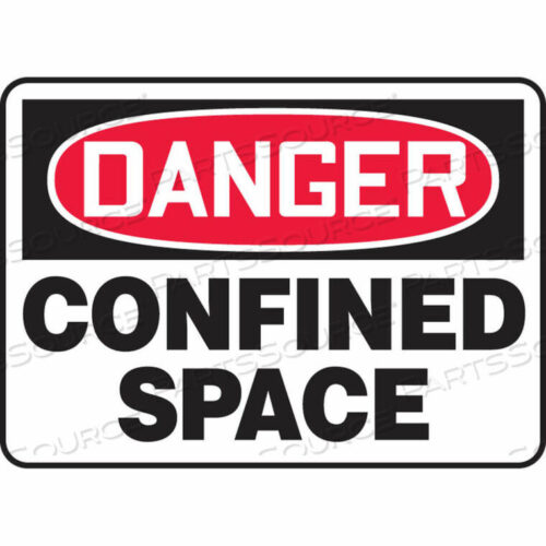 OEM#: MCSP002VSDANGER SIGN, CONFINED SPACE, 14W X 10H, ADHESIVE VINYL by Accuform Manufacturing, Inc.