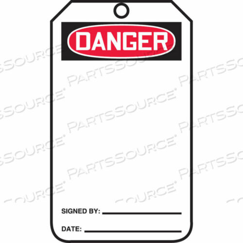 OEM#: MDT185CTPDANGER TAG, PF-CARDSTOCK, 25/PACK by Accuform Manufacturing, Inc.