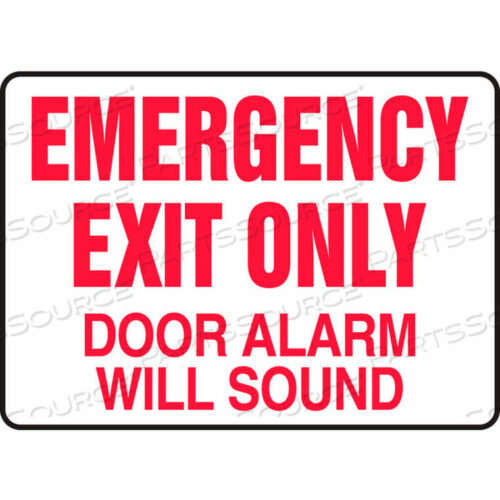 OEM#: MEXT932VPEMERGENCY EXIT ONLY SIGN, 14W X 10H, .055 PLASTIC by Accuform Manufacturing, Inc.