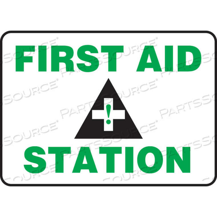 OEM#: MFSD959VAFIRST AID STATION SIGN, 10W X 7H, ALUMINUM by Accuform Manufacturing, Inc.