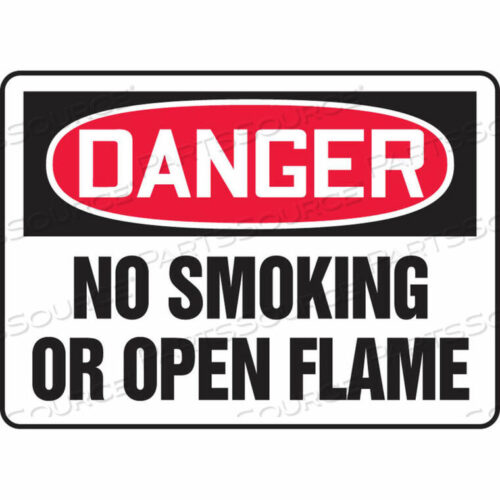 OEM#: MSMK050VPDANGER SIGN, NO SMOKING OR OPEN FLAME, 14W X 10H, PLASTIC by Accuform Manufacturing, Inc.