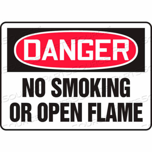 OEM#: MSMK120VPDANGER SIGN, NO SMOKING OR OPEN FLAME, 10W X 7H, PLASTIC by Accuform Manufacturing, Inc.