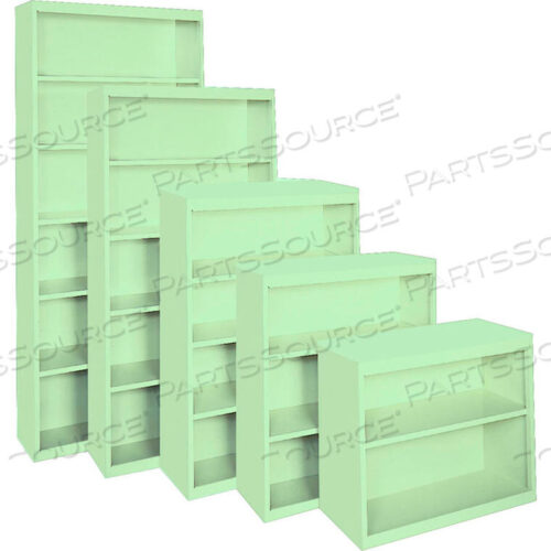 OEM#: BCA-368413-PT-GRNALL-WELDED BOOKCASE, 36WX13DX84H, PASTEL GREEN by Steel Cabinets USA, Inc