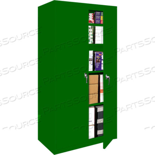 OEM#: FS-227-L-GRNFIXED SHELF ALL-WELDED STORAGE CABINET, 27WX15DX72H, LEAF GREEN by Steel Cabinets USA, Inc