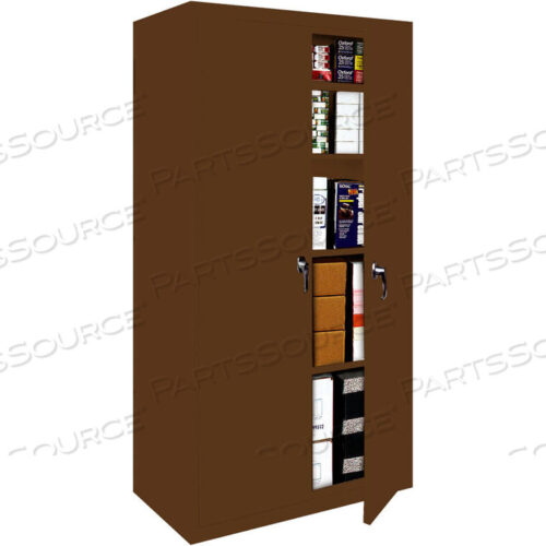 OEM#: FS-357-WALFIXED SHELF ALL-WELDED STORAGE CABINET, 30WX15DX72H, WALNUT by Steel Cabinets USA, Inc