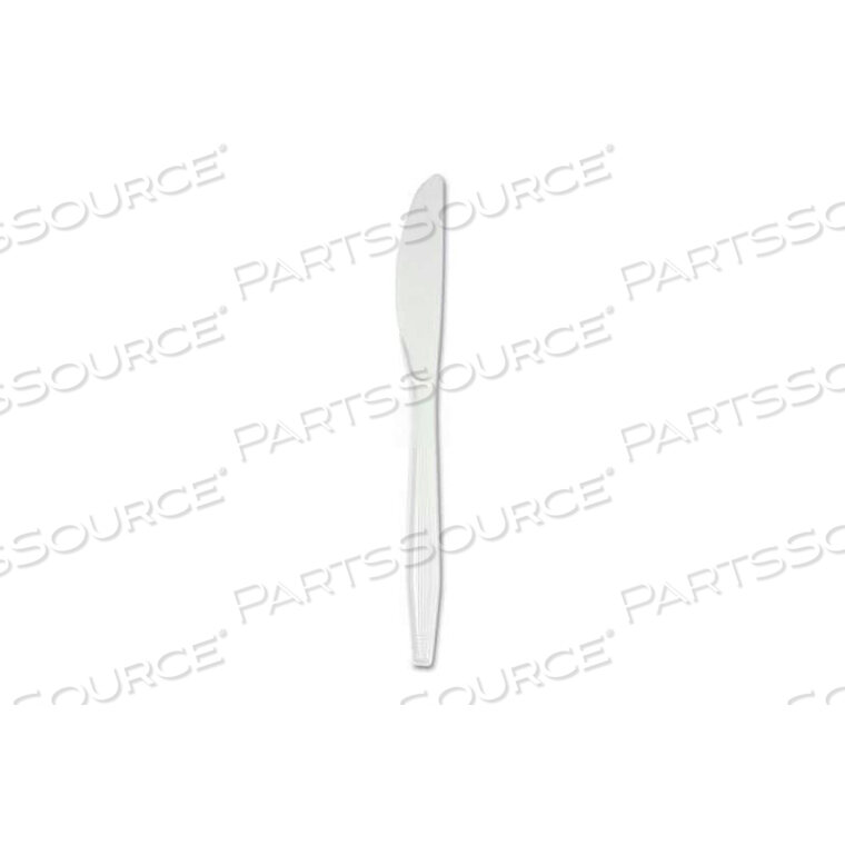 OEM#: BWKKNIFEBX, KNIVES, POLYSTYRENE, WHITE, 100/BOX by Boardwalk