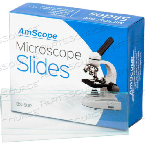 OEM#: BS-50PAMSCOPE 50 PCS. BLANK MICROSCOPE SLIDES WITH GROUND EDGES, PRE-CLEANED by United Scope