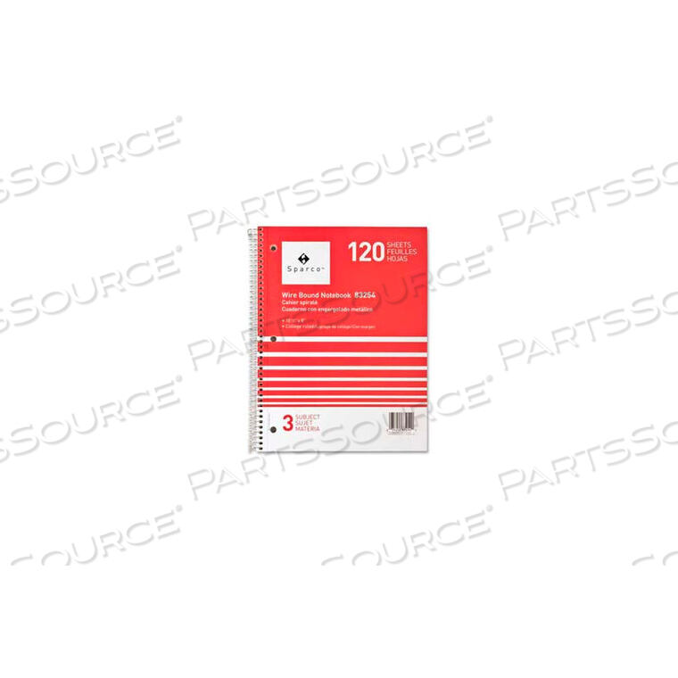 OEM#: 832543-SUBJECT NOTEBOOK, 8 X 10-1/2, COLLEGE RULED, BRIGHT WHITE, 120 SHEETS/PAD by Sparco Products