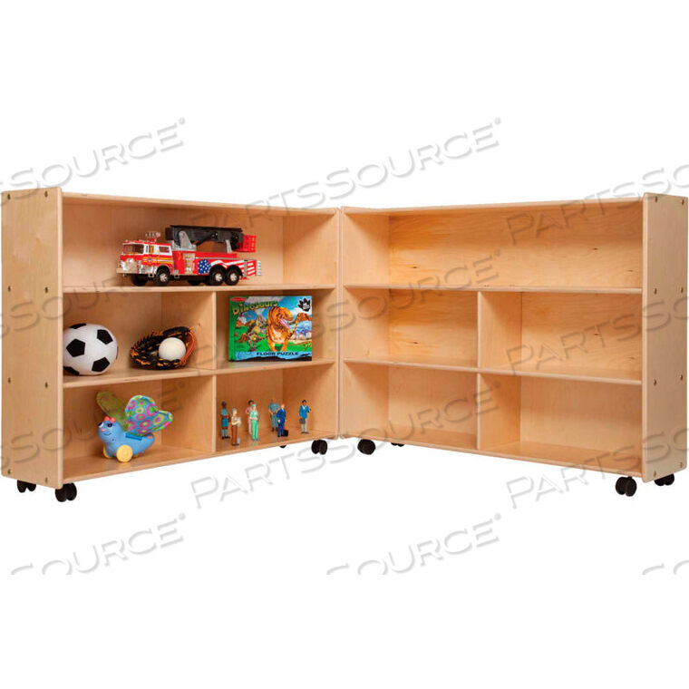 OEM#: C13730MOBILE FOLDING VERSATILE STORAGE, UNASSEMBLED, 93-1/2W X 12D X 35-1/2H by Wood Designs