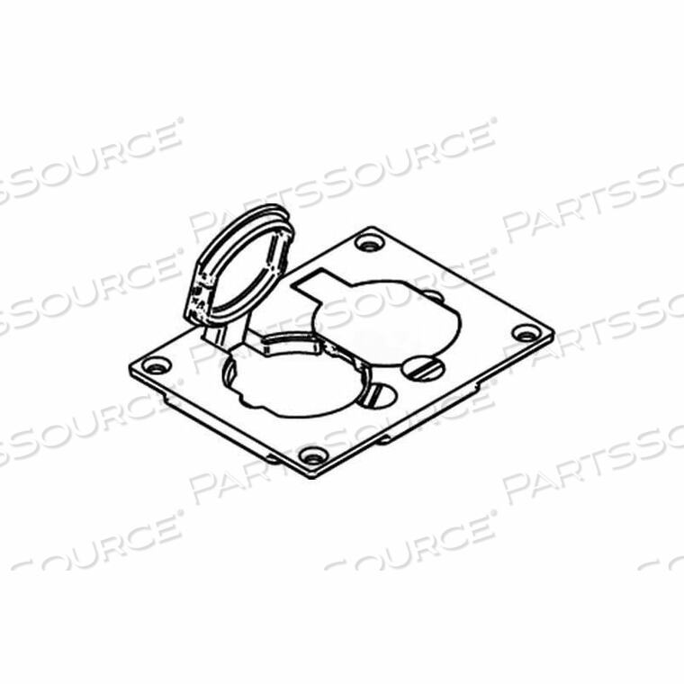 OEM#: 828PR-BRN828PR-BRN FLOOR BOX DUPLEX RECEPTACLE COVER, BROWN, FLIP LIDS by Wiremold
