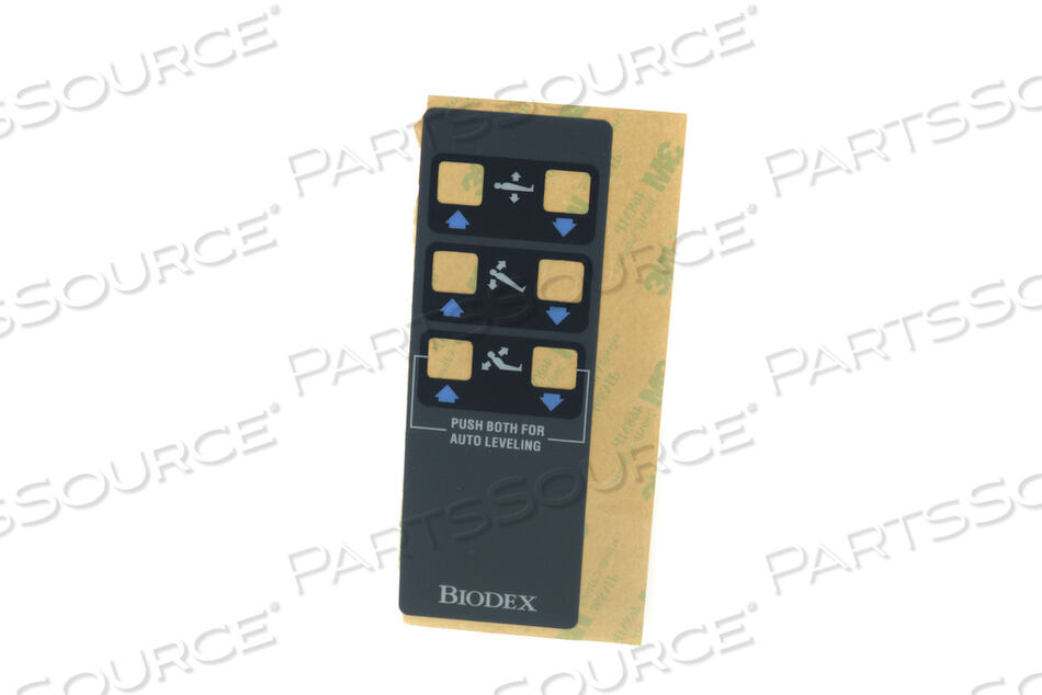 OEM#: 058-710-L601ECHOCARDIOGRAPHY TABLE 3-BUTTON HAND CONTROL OVERLAY by Biodex Medical Systems