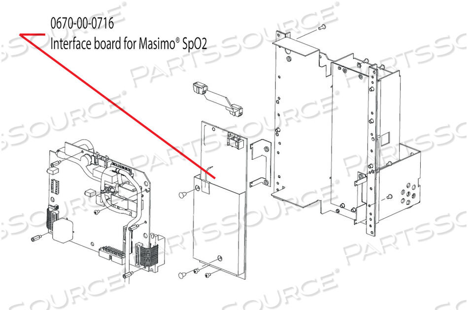 Replaces Mindray North America 0670-00-0716INTERFACE BOARD FOR MASIMO