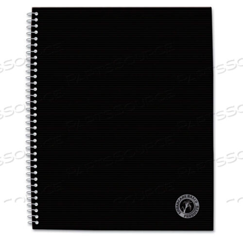 OEM#: UNV66206DELUXE SUGARCANE BASED NOTEBOOKS, 1 SUBJECT, MEDIUM/COLLEGE RULE, BLACK COVER, 11 X 8.5, 100 SHEETS by Universal