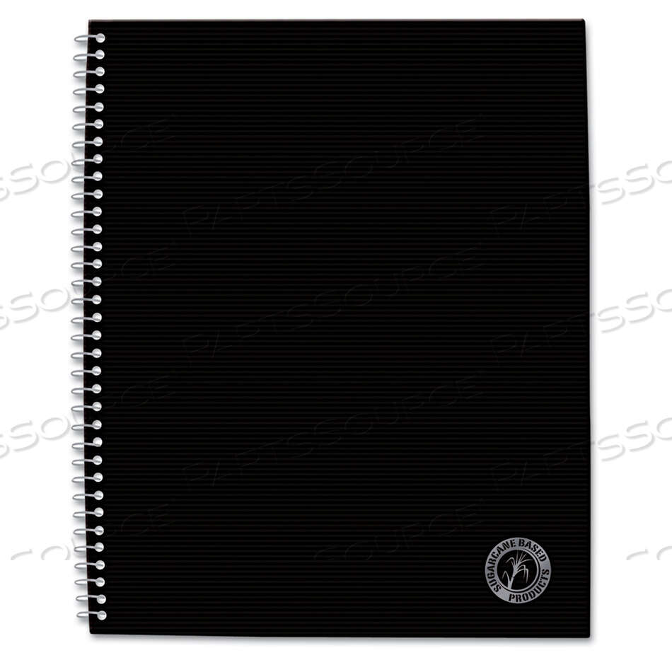 OEM#: UNV66206DELUXE SUGARCANE BASED NOTEBOOKS, 1 SUBJECT, MEDIUM/COLLEGE RULE, BLACK COVER, 11 X 8.5, 100 SHEETS by Universal