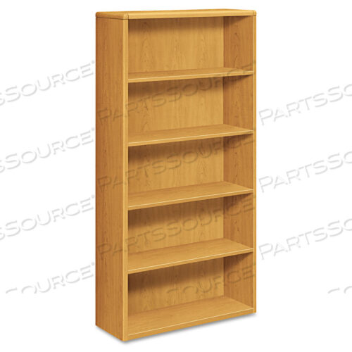 OEM#: H10755.CC10700 SERIES WOOD BOOKCASE, FIVE-SHELF, 36W X 13.13D X 71H, HARVEST by HON