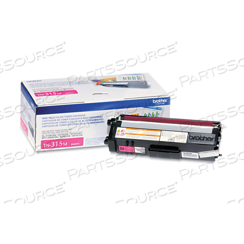 Replaces Brother TN315MTONER CARTRIDGE, REPLACEMENT FOR BROTHER HL-4150, BROTHER HL-4150CDN, BROTHER HL-4570, BROTHER HL-4570CDW, BROTHER HL-4570CDWT, BROTHER MFC-9460,