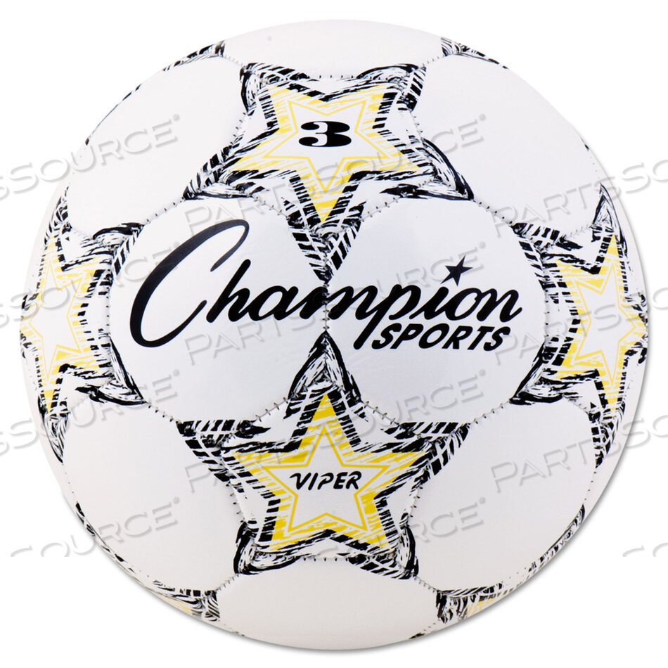 OEM#: VIPER3VIPER SOCCER BALL, NO. 3 SIZE, 7.25 TO 7.5 DIAMETER, WHITE by Champion Sports