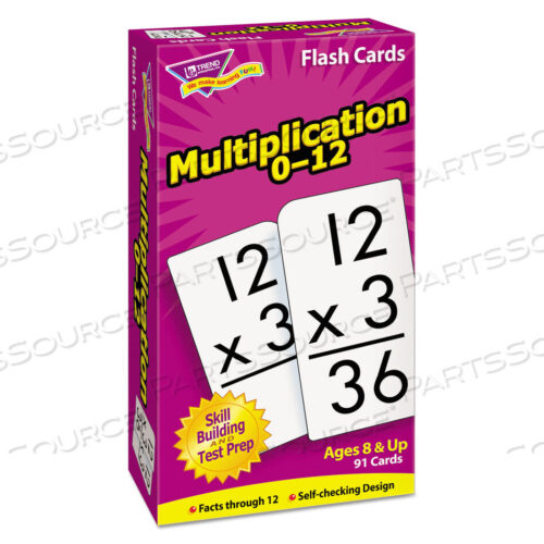 OEM#: T53105SKILL DRILL FLASH CARDS, MULTIPLICATION, 3 X 6, BLACK AND WHITE, 91/PACK by Trend