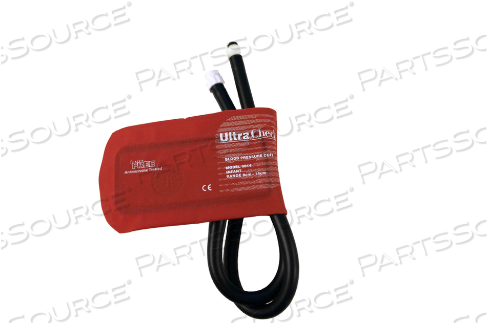 OEM#: UD0814MQMF-05ULTRACHECK NYLON REUSABLE BP CUFFS, INFANT 8 - 14 CM, DOUBLE TUBE, MALE AND FEMALE MATED SUBMINIATURES, 5/BAG by Spacelabs Healthcare