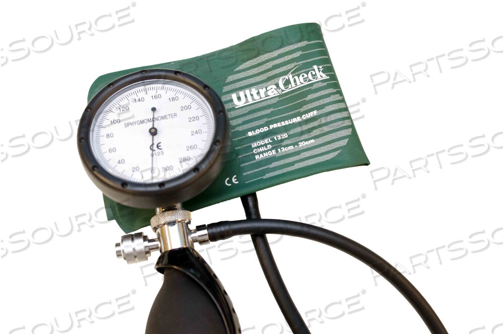 OEM#: US1320MBULTRACHECK NYLON REUSABLE BP CUFFS, CHILD 13 - 20 CM, SINGLE TUBE, MANUAL BULB WITH GAUGE, 1 EACH by Spacelabs Healthcare