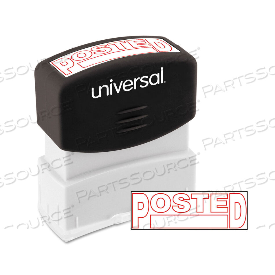 OEM#: UNV10065MESSAGE STAMP, POSTED, PRE-INKED ONE-COLOR, RED by Universal