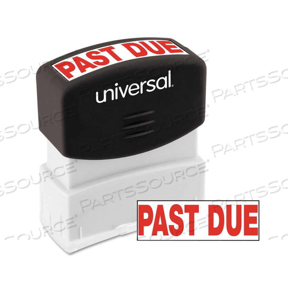 OEM#: UNV10063MESSAGE STAMP, PAST DUE, PRE-INKED ONE-COLOR, RED by Universal