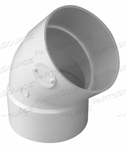 ELBOW 45 DEGREES PVC 3IN. HUB
