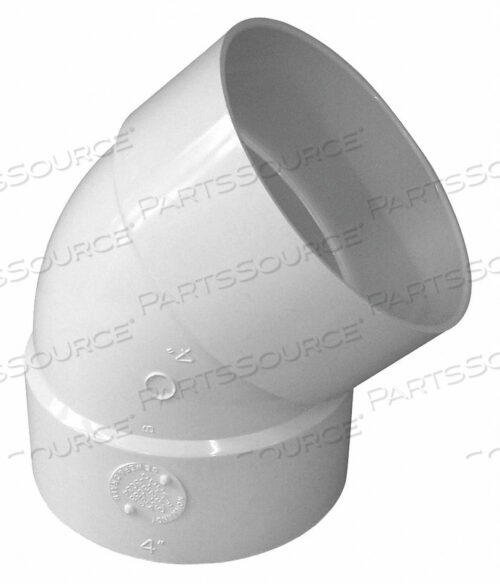 ELBOW 45 DEGREES PVC 4IN. HUB