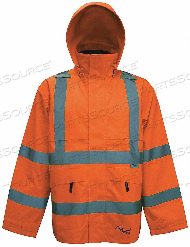 OEM#: D6329JO-XXXXLG5391 RAIN JACKET CLASS 3 TYPE R ORANGE 4XL by Viking