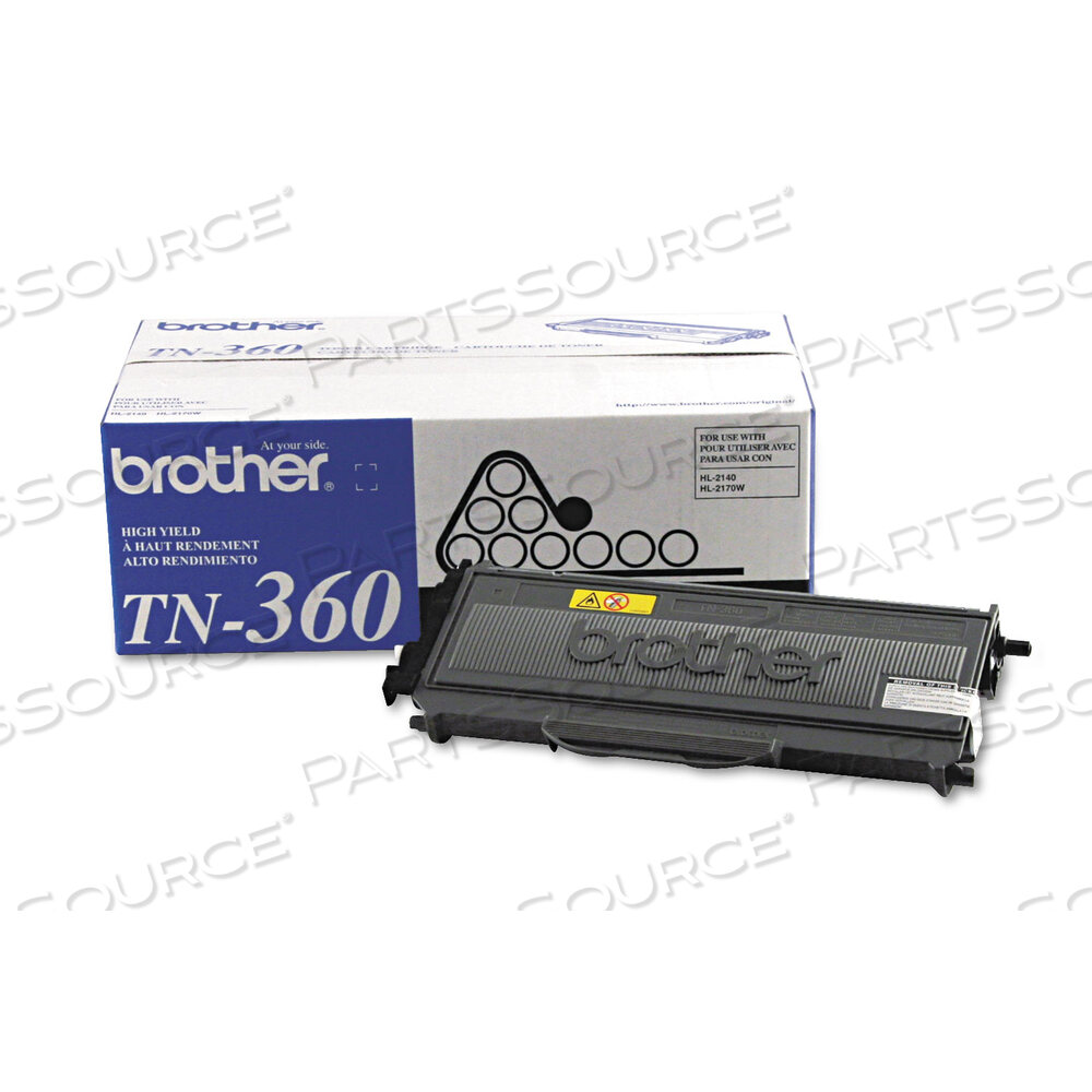 Replaces Brother TN360TONER CARTRIDGE, REPLACEMENT FOR BROTHER DCP-7030, BROTHER DCP-7040, BROTHER DCP-7045, BROTHER DCP-7045N, BROTHER HL-2140, BROTHER HL-2150, BROTH