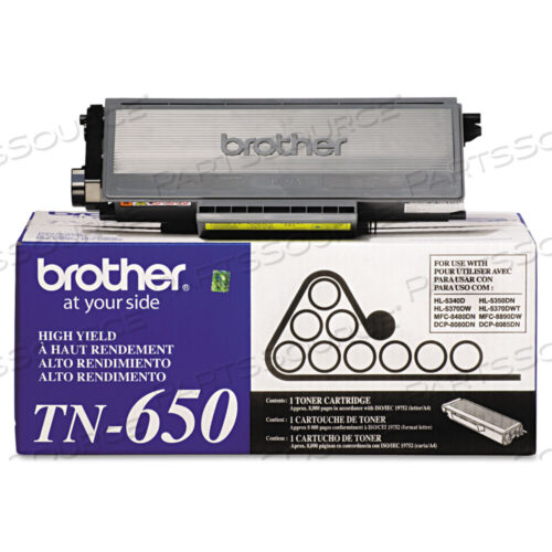 Replaces Brother TN650TONER CARTRIDGE, REPLACEMENT FOR BROTHER DCP-8080, BROTHER DCP-8080DN, BROTHER DCP-8085, BROTHER DCP-8085DN, BROTHER HL-5340D, BROTHER HL-5350DN,