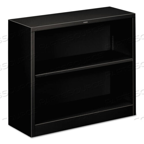 OEM#: HS30ABC.PMETAL BOOKCASE, TWO-SHELF, 34.5W X 12.63D X 29H, BLACK by HON