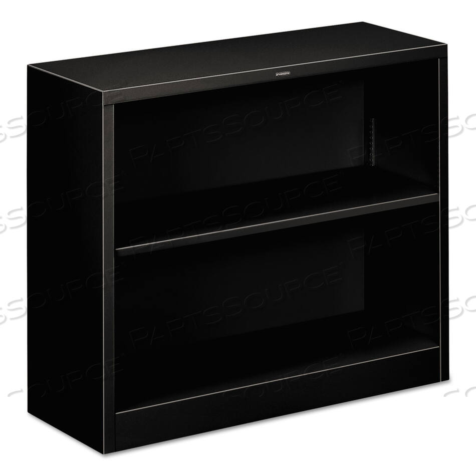 OEM#: HS30ABC.PMETAL BOOKCASE, TWO-SHELF, 34.5W X 12.63D X 29H, BLACK by HON
