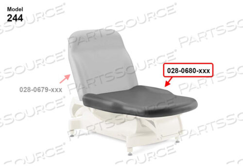 OEM#: 028-0680-232244 SEAT SECTION UPHOLSTERY - SHADOW by Midmark Corp.