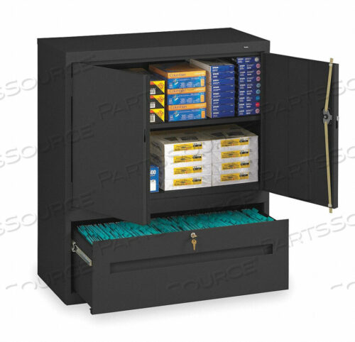 OEM#: DWR-4218BKLATERAL FILE DRAWER CABINET 1 SHELF BLK by Tennsco Corp.