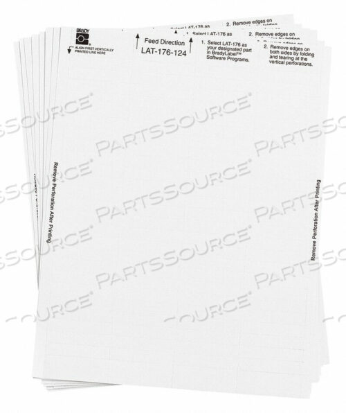 OEM#: LAT-176-124WIRE MARKER TAG PAPER PK10 by Brady Americas