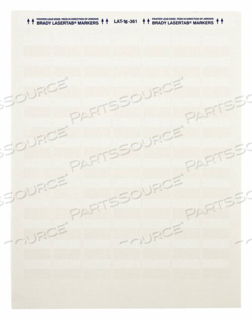 OEM#: LAT-16-361-1LAMINATING WIRE AND CABLE MARKERS PK12 by Brady Americas