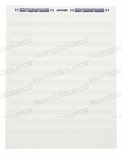 OEM#: LAT-18-361-1LAMINATING WIRE AND CABLE MARKERS PK21 by Brady Americas