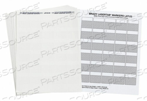 OEM#: LAT-53-361-1LAMINATING WIRE AND CABLE MARKERS PK34 by Brady Americas