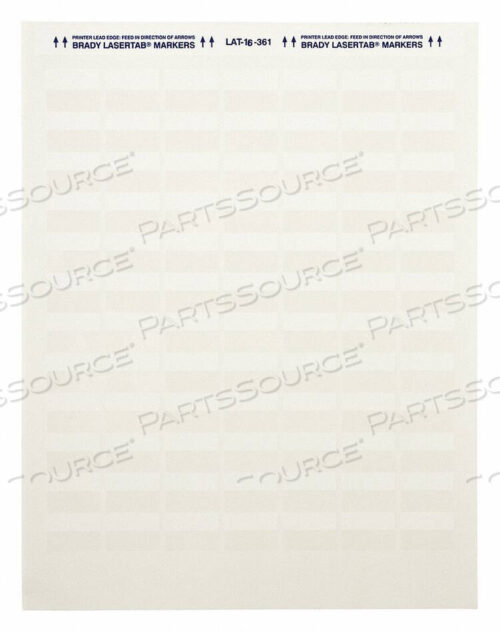 OEM#: LAT-16-361-5LAMINATING WIRE AND CABLE MARKERS PK60 by Brady Americas